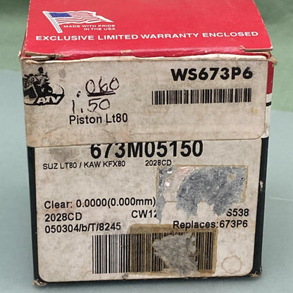 NEW GENUINE WISECO 673M05150 SUZ LT80/KAW KFX 80 PISTON KIT WS673P6