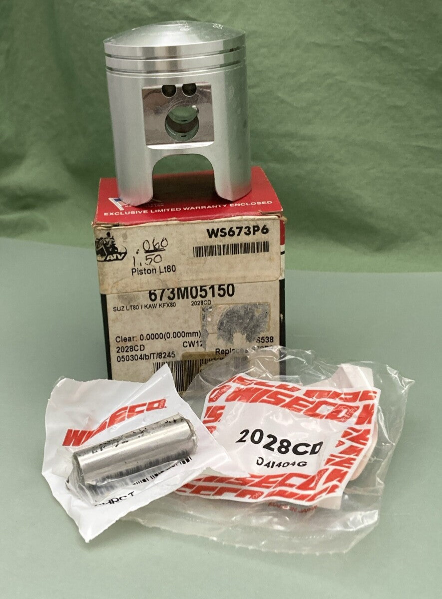 NEW GENUINE WISECO 673M05150 SUZ LT80/KAW KFX 80 PISTON KIT WS673P6