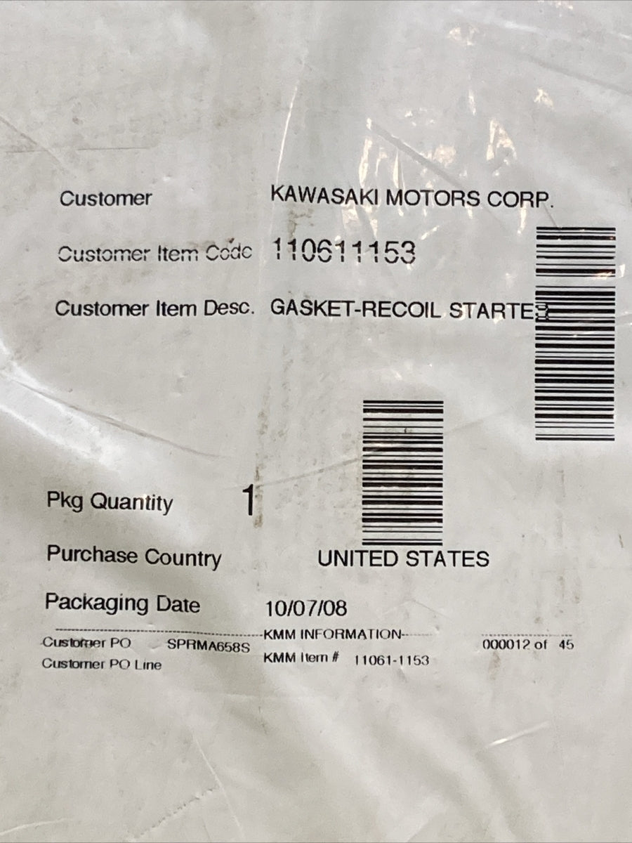 NEW GENUINE KAWASAKI 11061-1153 GASKET RECOIL STARTER