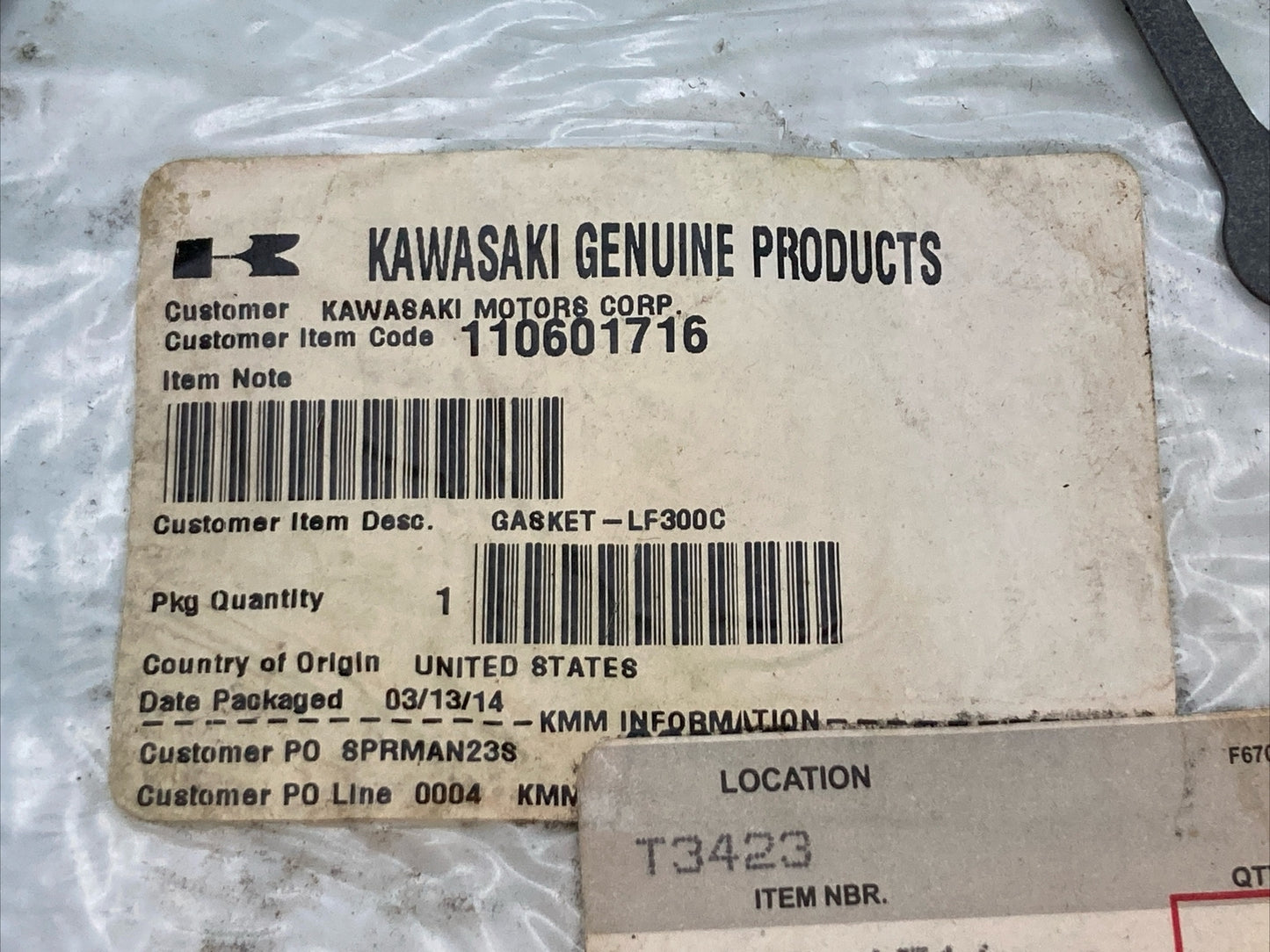 NEW GENUINE KAWASAKI 11060-1716 Gasket, Generator Cover