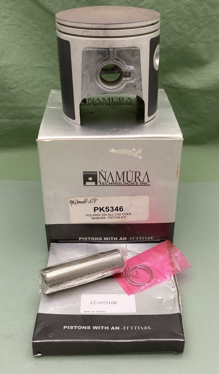 NEW NAMURA TECHNOLOGIES PK5346 POLARIS 350 ALL 0.60 OVER PISTON KIT AT-09251-6