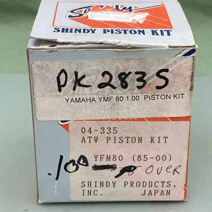 NEW GENUINE SHINDY 04-335 YAMAHA YMF 80 1.00 PISTON KIT P283S