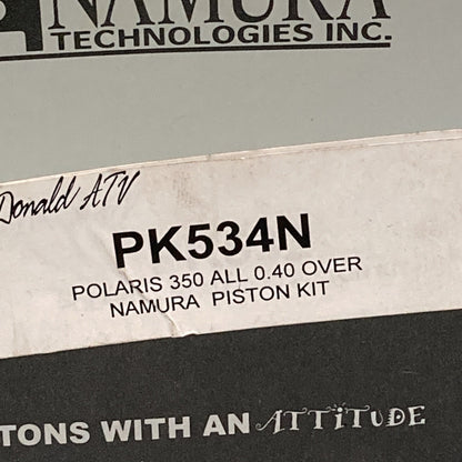 NEW NAMURA TECHNOLOGIES PK534N POLARIS 350 ALL 0.40 OVER PISTON KIT AT-09251-4
