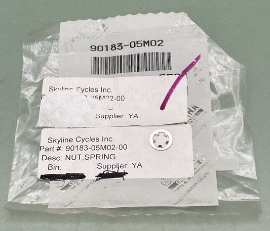 QTY 5 NEW GENUINE YAMAHA 90183-05M02 UPPER CASING Nut, Spring