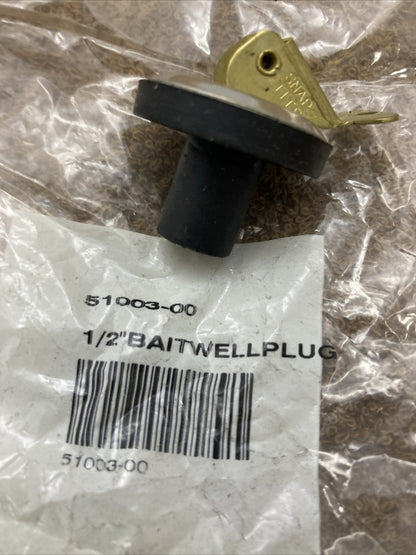 NEW REPLACES Moeller Boat 51003-00 1/2" BAITWELL PLUG