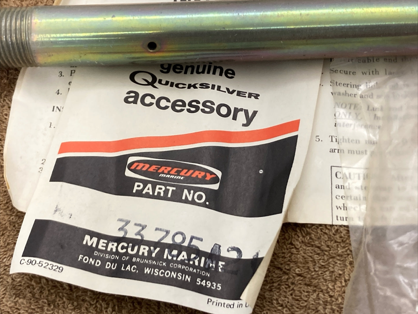 NEW GENUINE MERCURY QUICKSILVER 33785A2 RIDE-GUIDE ATTACHMENT KIT (7/8" OD)