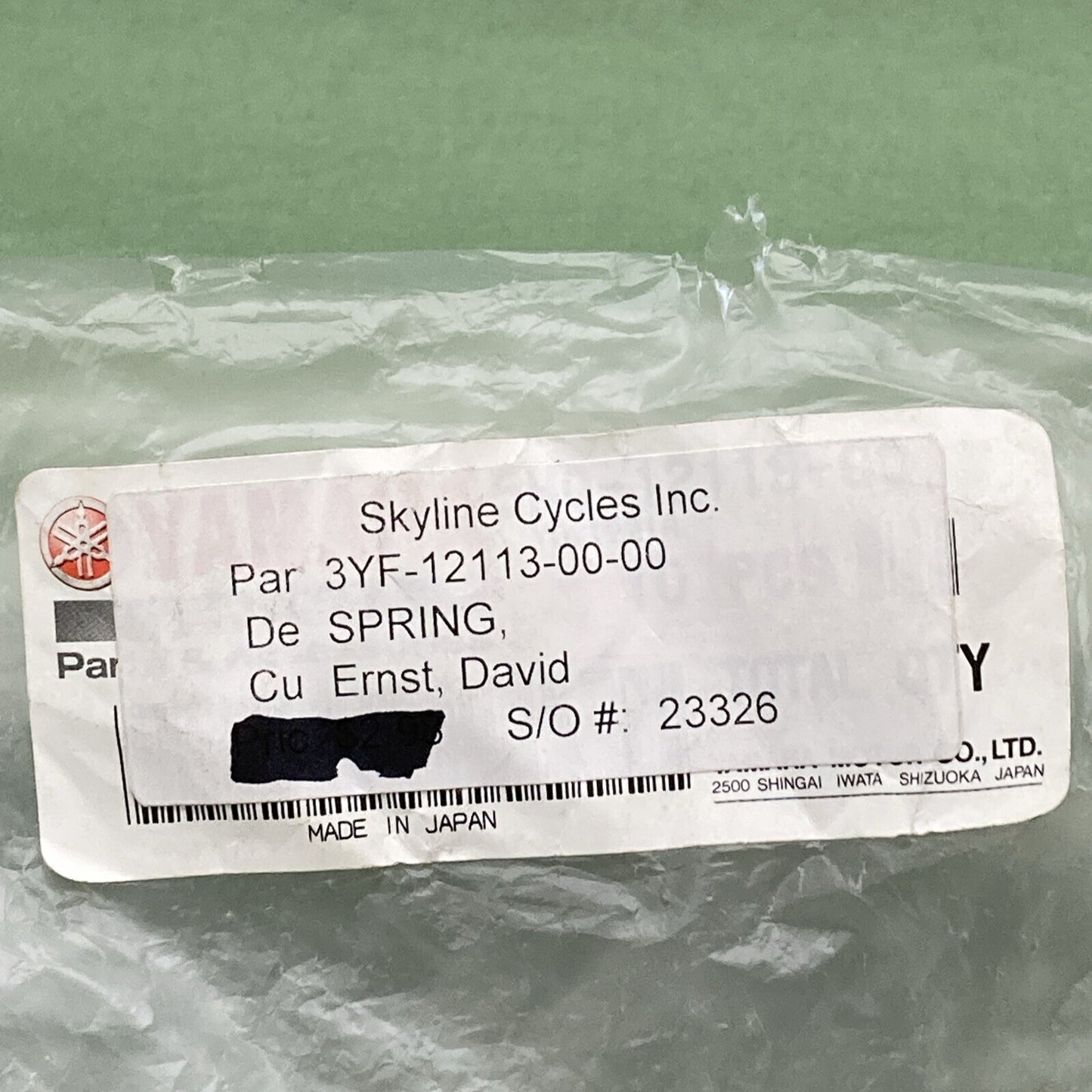 NEW GENUINE YAMAHA 3YF-12113-00-00 Spring, Valve Inner