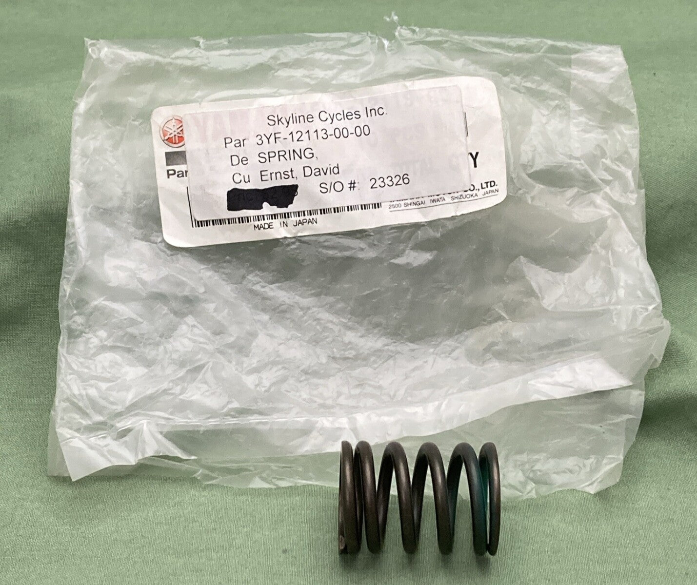 NEW GENUINE YAMAHA 3YF-12113-00-00 Spring, Valve Inner