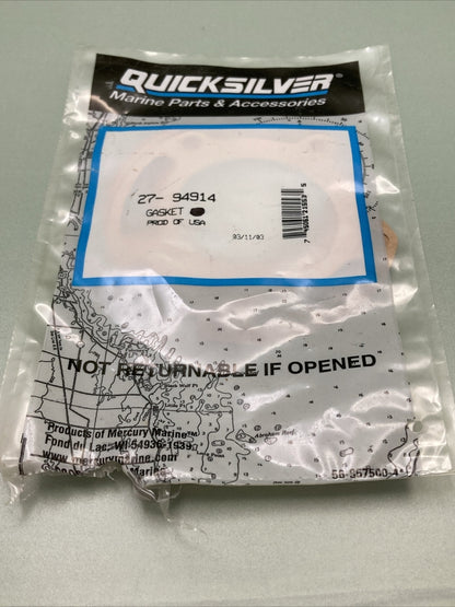 QTY 5 NEW MERCURY QUICKSILVER 27-94914 BODY TO WEAR PLATE GASKET