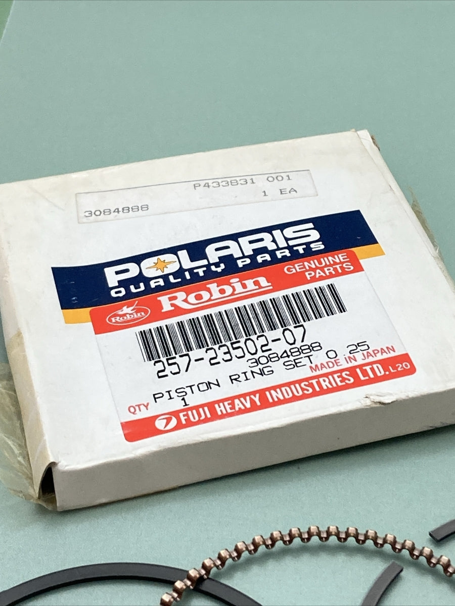 New POLARIS 3084888 ROBIN 257-23502-07 PISTON RING SET 0.25