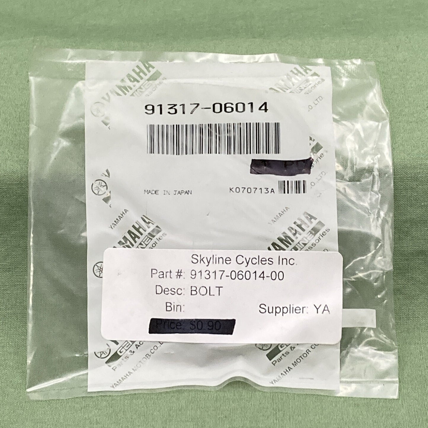 QTY 2 NEW GENUINE YAMAHA 91317-06014 EXHAUST Bolt