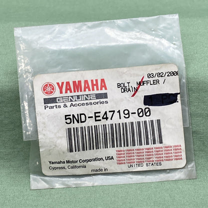 NEW GENUINE YAMAHA 5ND-E4719-00 EXHAUST Bolt, Muffler / Drain