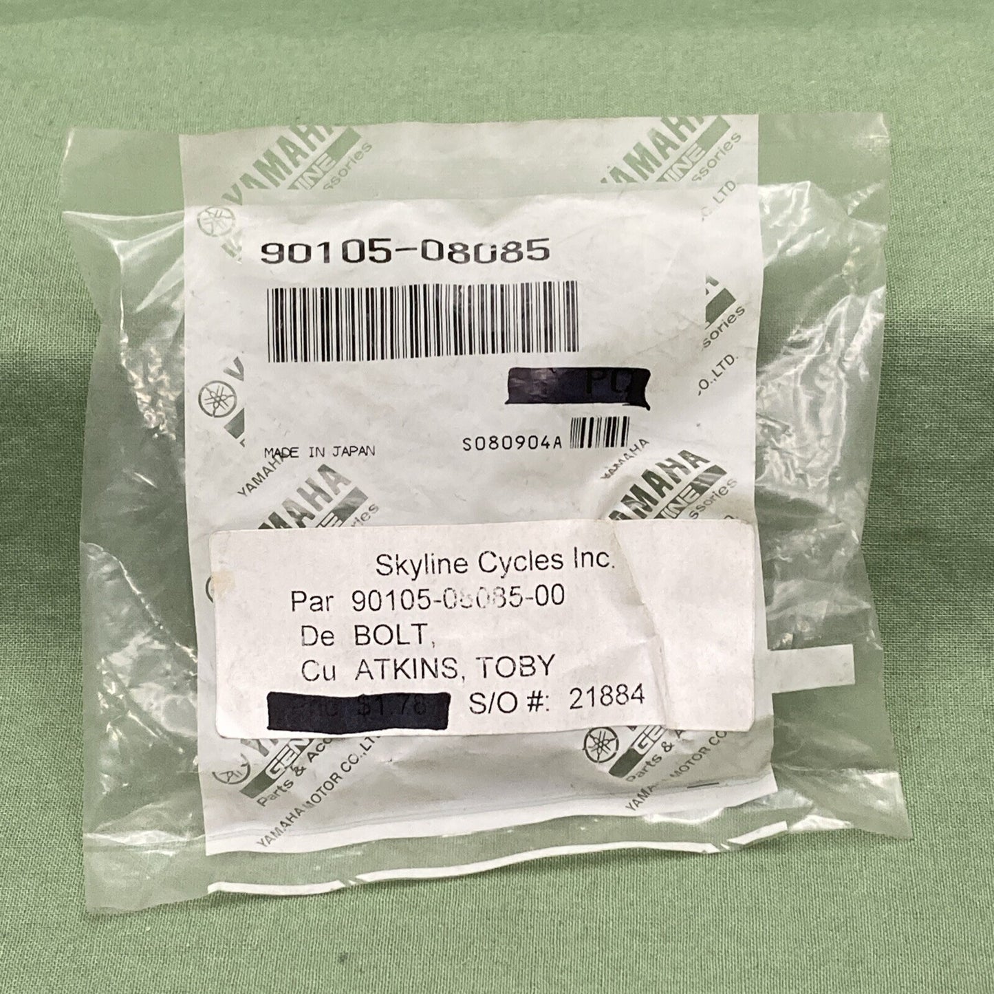 NEW GENUINE YAMAHA 90105-08085 EXHAUST Bolt, Flange