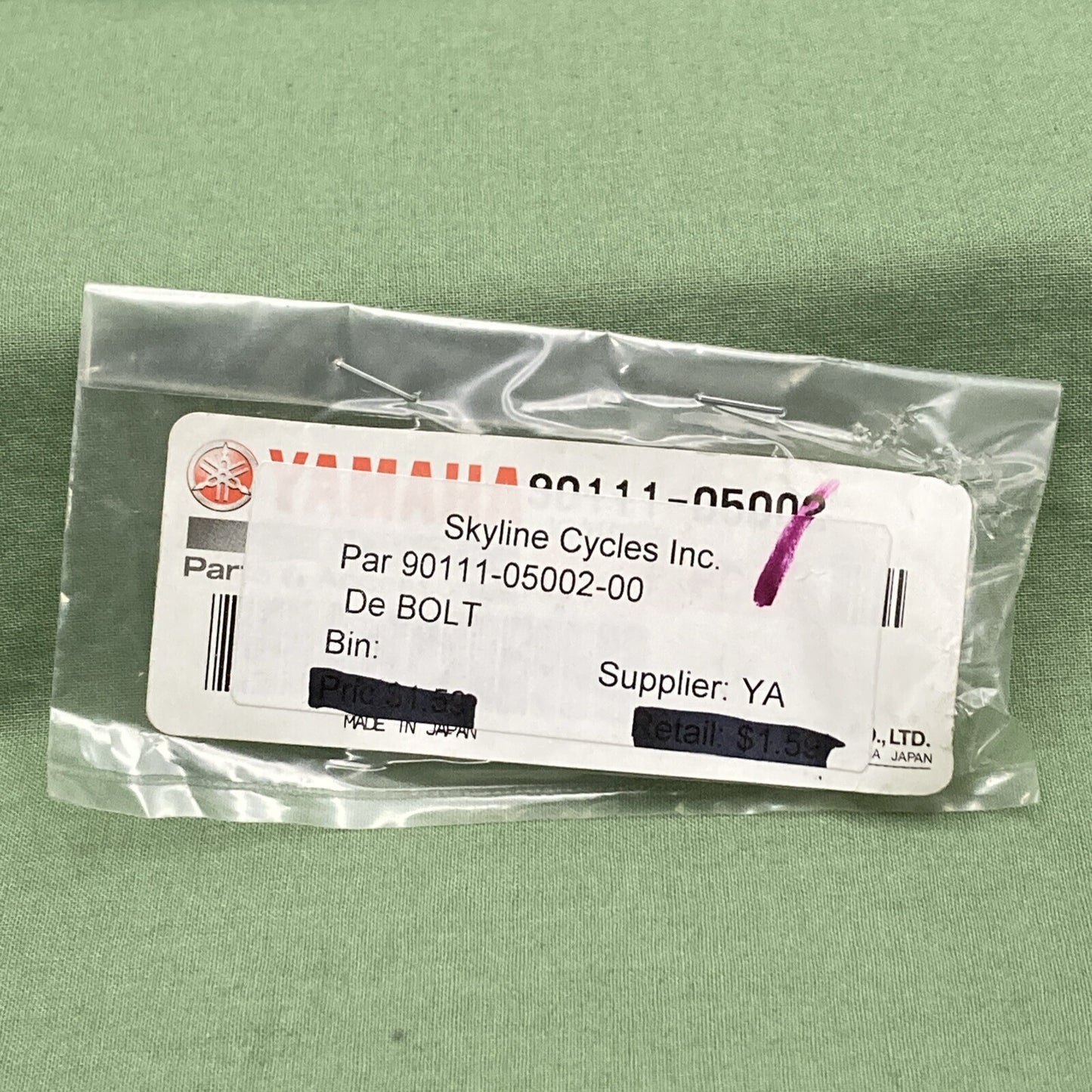 NEW GENUINE YAMAHA 90111-05002-00  Bolt, Hex Socket Button