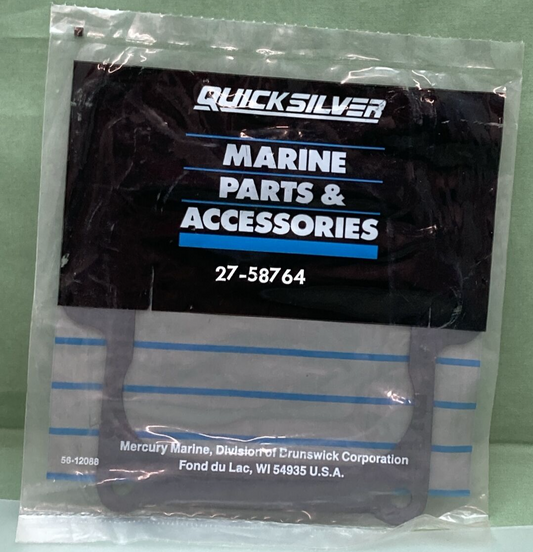 New GENUINE QUICKSILVER 27-58764 ADAPTOR TO EXHAUST MANIFOLD GASKET