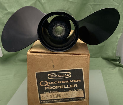 NEW GENUINE MERCURY QUICKSILVER 48-32386-23 ALUMINUM 2 BLADE PROPELLER
