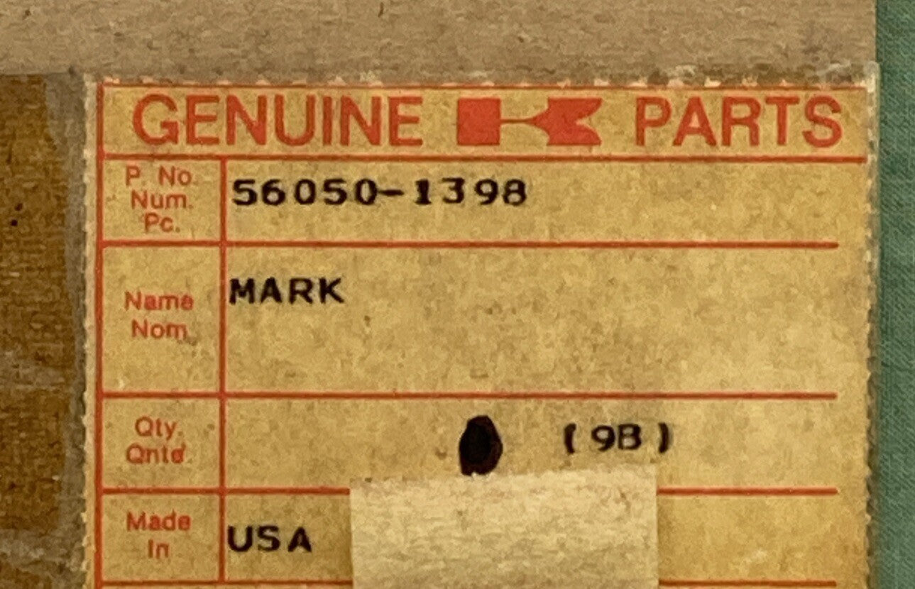 NEW GENUINE KAWASAKI 56050-1398 BLACK SX DECAL