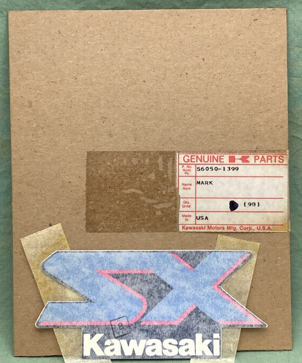 NEW GENUINE KAWASAKI KAWASAKI 56050-1399 MARK,TANK CAP COVER,WHITE/BLUE