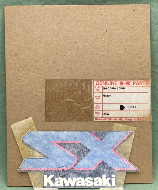 NEW GENUINE KAWASAKI KAWASAKI 56050-1399 MARK,TANK CAP COVER,WHITE/BLUE