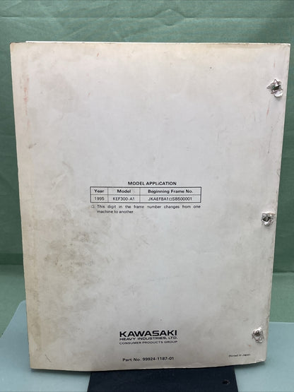 GENUINE KAWASAKI 99924-1187-01 SERVICE MANUAL LAKOTA 300