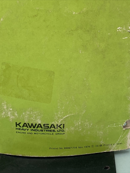 GENUINE KAWASAKI 99997-716 SHOP MANUAL KX125A