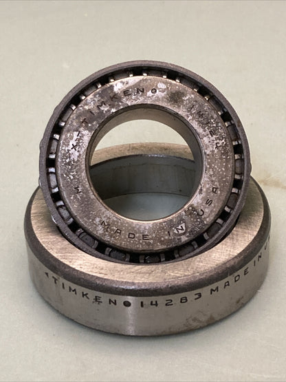 NEW GENUINE Timken 14124 Taper Bearing Cone 1-1/4" WITH 14283 BEARING CUP