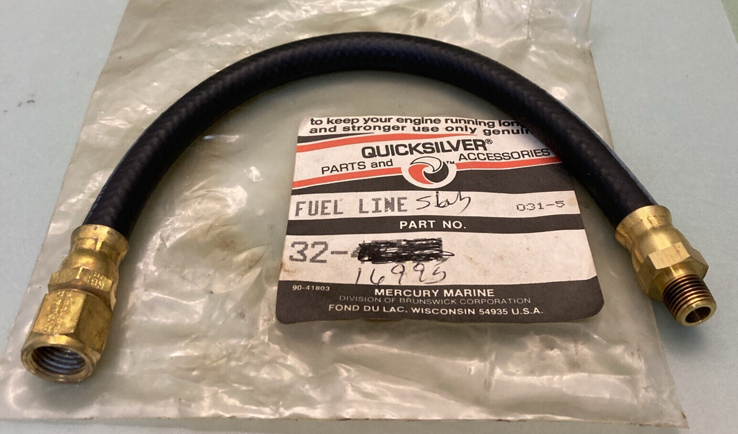 NEW GENUINE MERCURY QUICKSILVER 32-16995 FUEL LINE,NLA