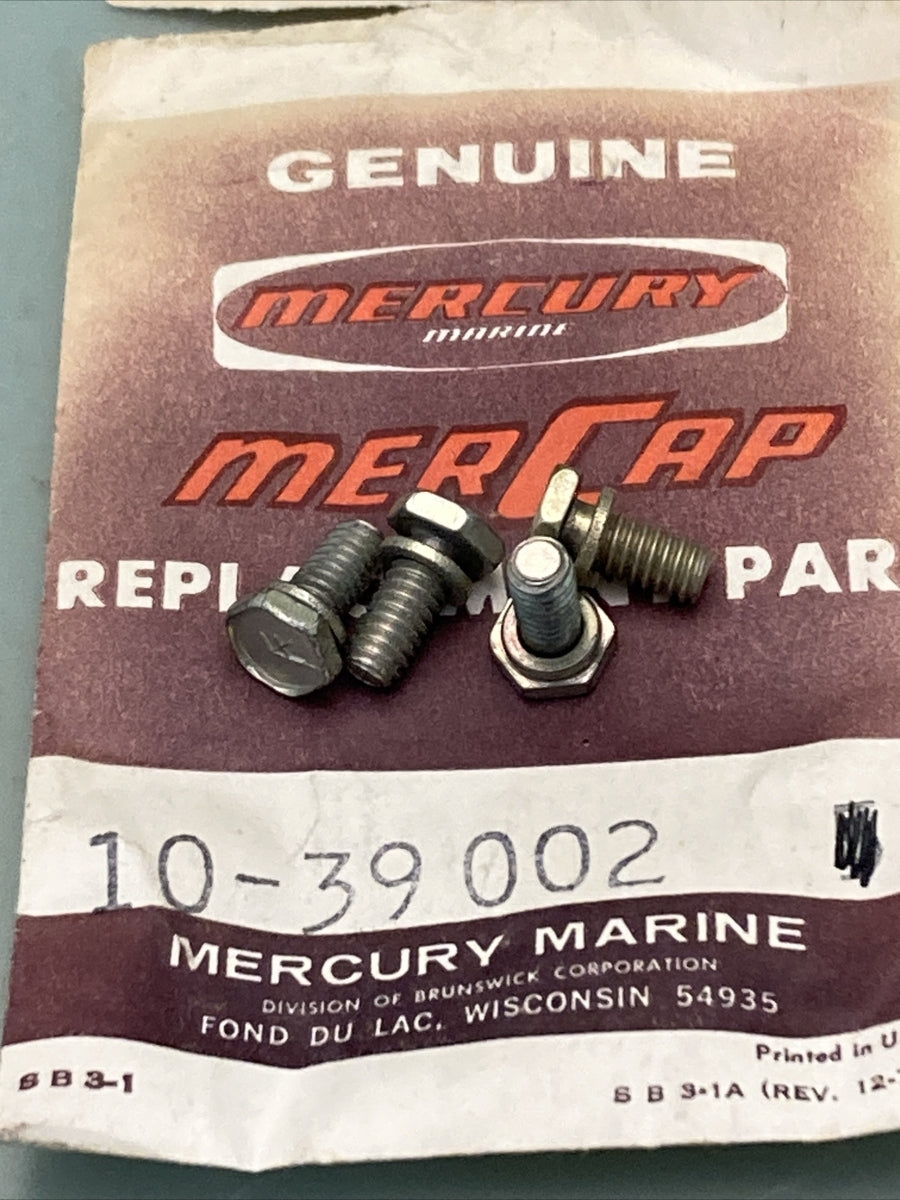 QTY 4 NEW GENUINE MERCURY QUICKSILVER 10-39002 SCREW