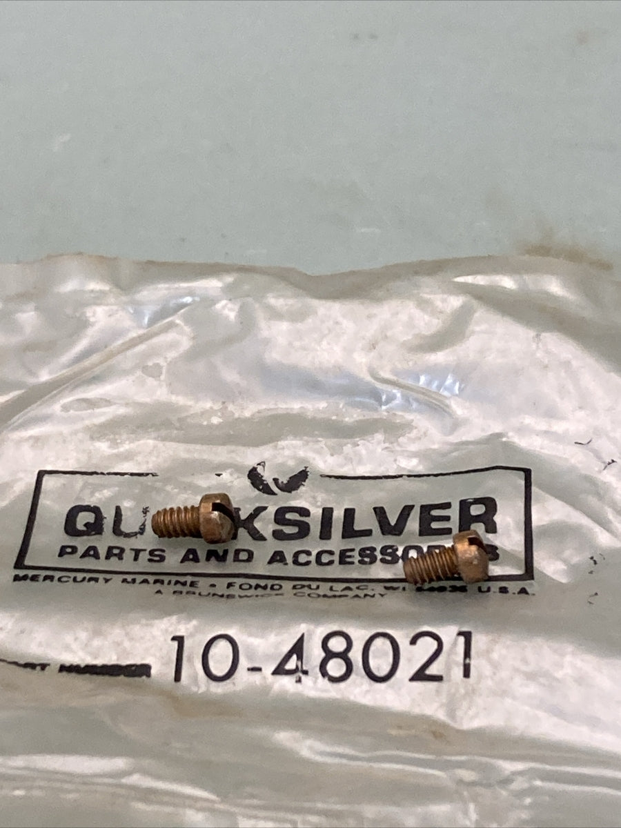 QTY 2 NEW GENUINE MERCURY QUICKSILVER 10-48021 SCREW