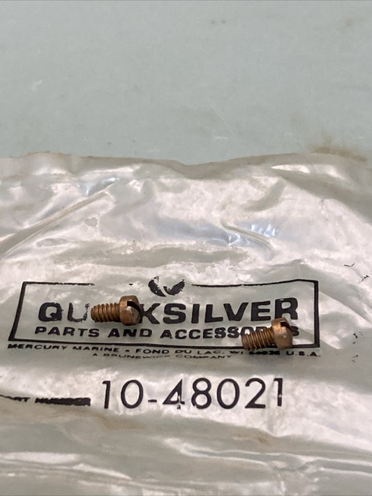 QTY 2 NEW GENUINE MERCURY QUICKSILVER 10-48021 SCREW