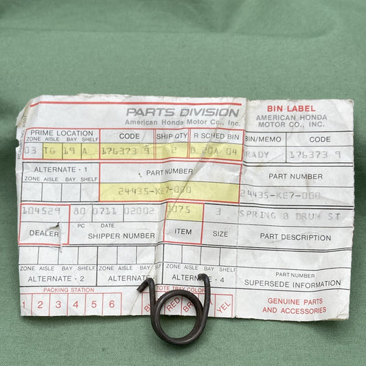 NEW GENUINE HONDA 24435-KE7-000 GEARSHIFT DRUM SPRING