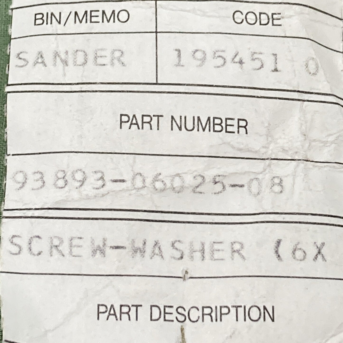 NEW GENUINE HONDA 93893-06025-08 WINDSCREEN Screw - Washer (6X25)