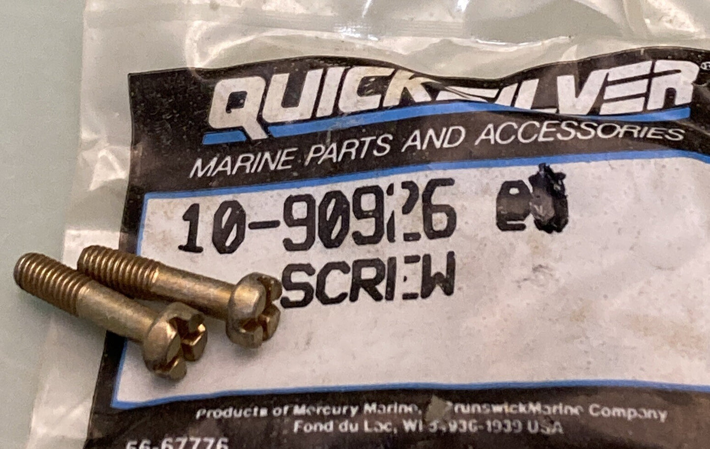 QTY 2 NEW GENUINE MERCURY QUICKSILVER 10-90926 SCREW