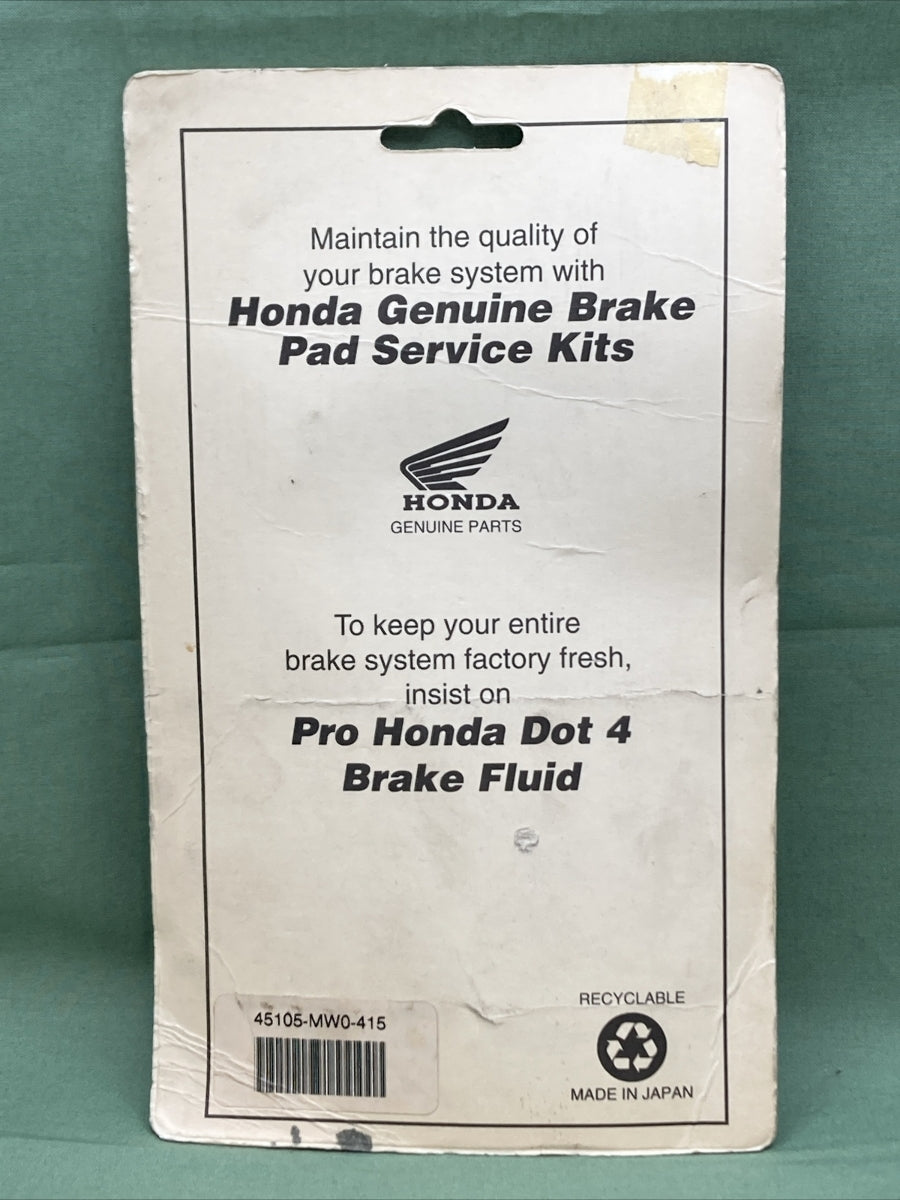 NEW GENUINE HONDA 45105-MW0-415 PAD SET, FR.
