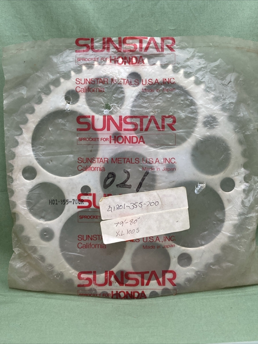 NEW GENUINE SUNSTAR FOR HONDA 41201-355-700 SPROCKET, FINAL DRIVEN (60T)