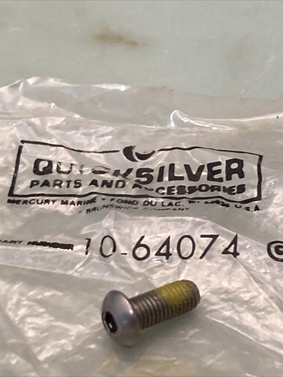 QTY 2 NEW GENUINE MERCURY QUICKSILVER 10-64074 SCREW