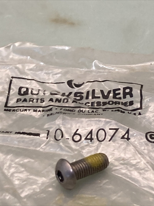 QTY 2 NEW GENUINE MERCURY QUICKSILVER 10-64074 SCREW