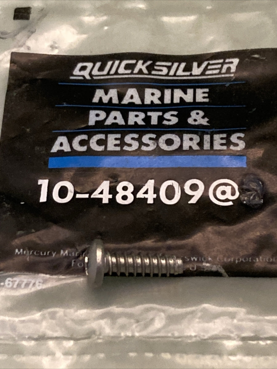 QTY 2 NEW GENUINE MERCURY QUICKSILVER 10-48409 SCREW