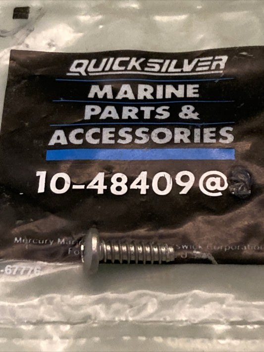 QTY 2 NEW GENUINE MERCURY QUICKSILVER 10-48409 SCREW