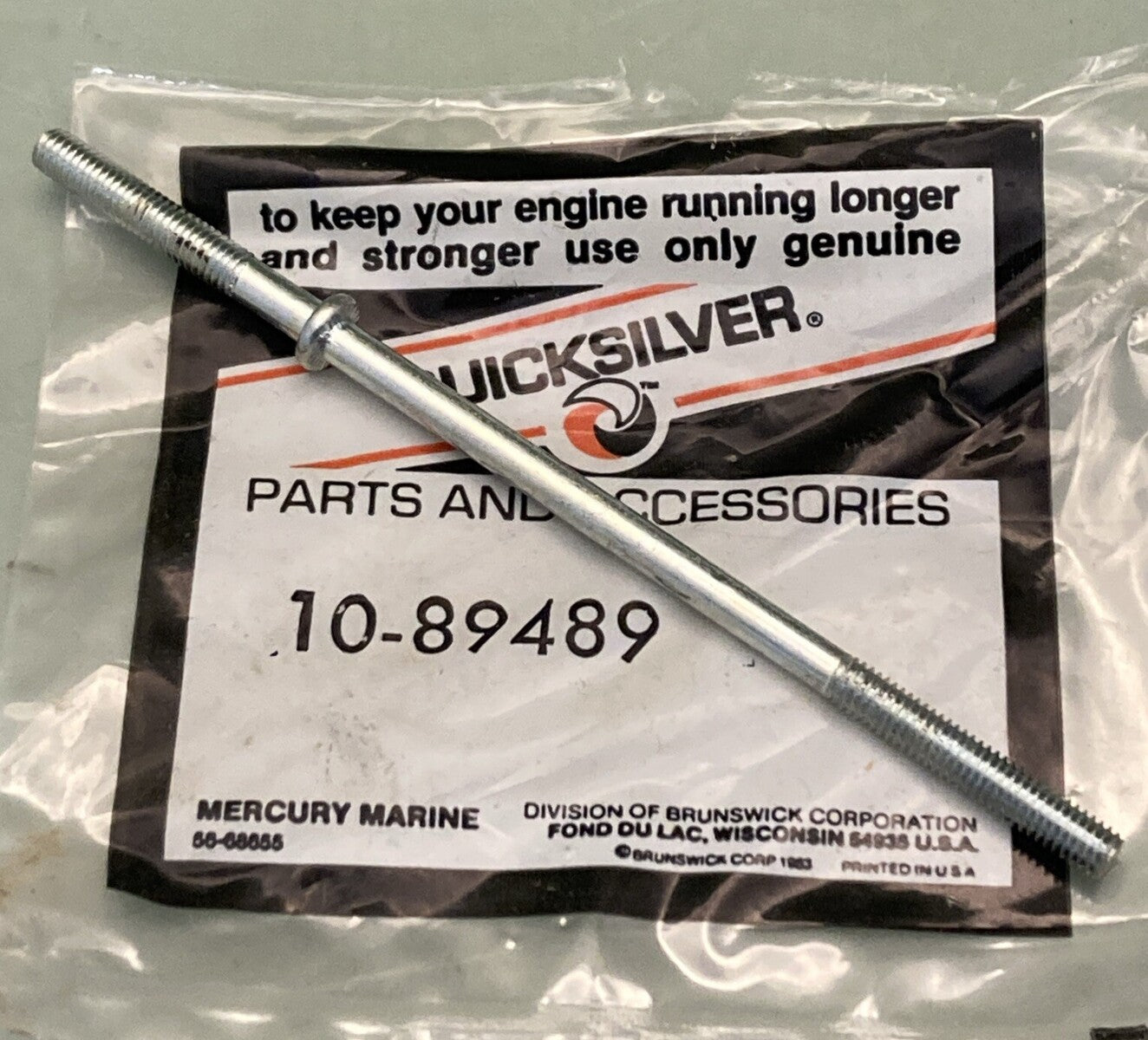 QTY 2 NEW GENUINE MERCURY QUICKSILVER 10-89489 BOLT