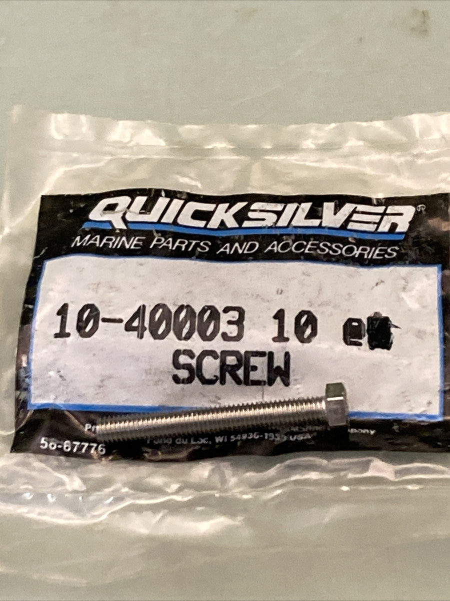 QTY 2 NEW GENUINE MERCURY QUICKSILVER 10-40003 10 SCREW