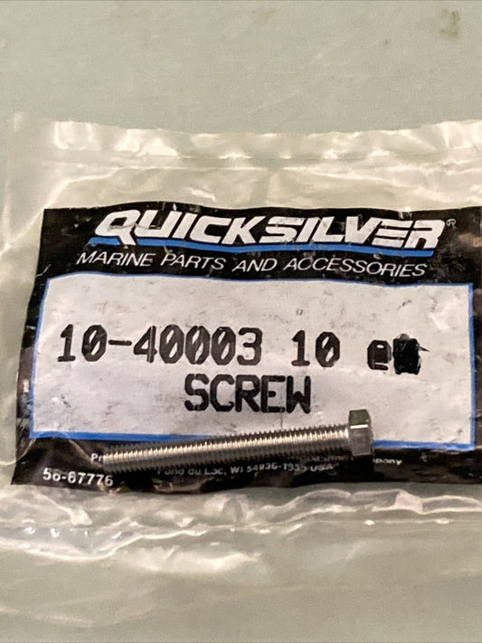 QTY 2 NEW GENUINE MERCURY QUICKSILVER 10-40003 10 SCREW