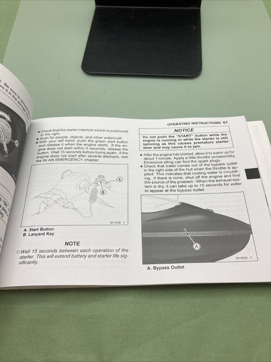 NEW GENUINE KAWASAKI 99987-0042/99968-5509 WATERCRAFT OWNER'S MANUAL JETSKI SX-R