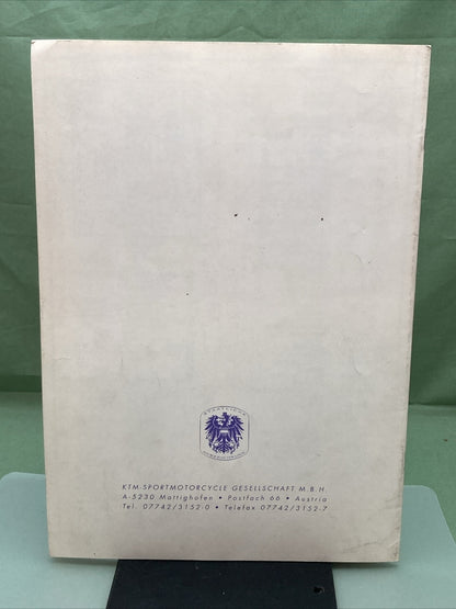 KTM MOTORCYCLES 250 SX EXC EGS 300 SX EXC MXC EGS Chassis Spare Parts Manual '93