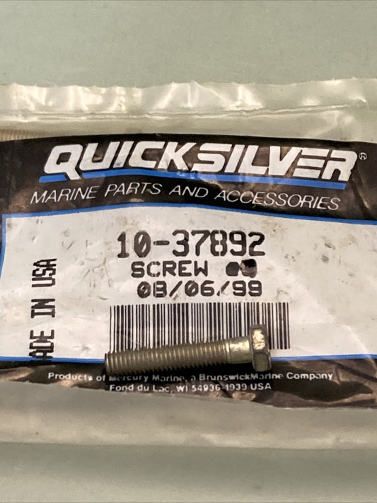 QTY 2 NEW GENUINE MERCURY QUICKSILVER 10-37892 SCREW