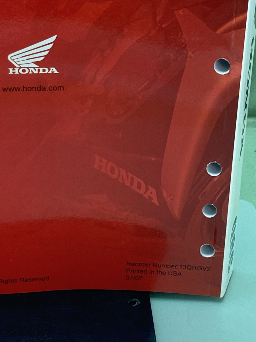 NEW GENUINE HONDA 13QRGV2 QUICK REFERENCE GUIDE VOL. 2 1997-2007
