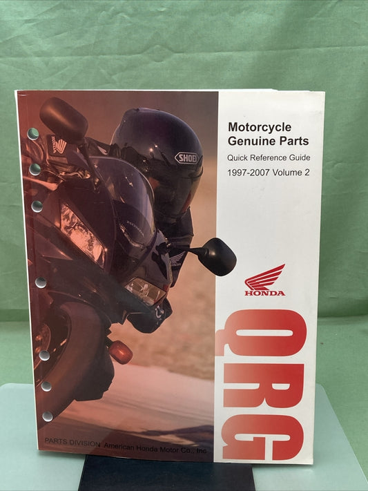 NEW GENUINE HONDA 13QRGV2 QUICK REFERENCE GUIDE VOL. 2 1997-2007