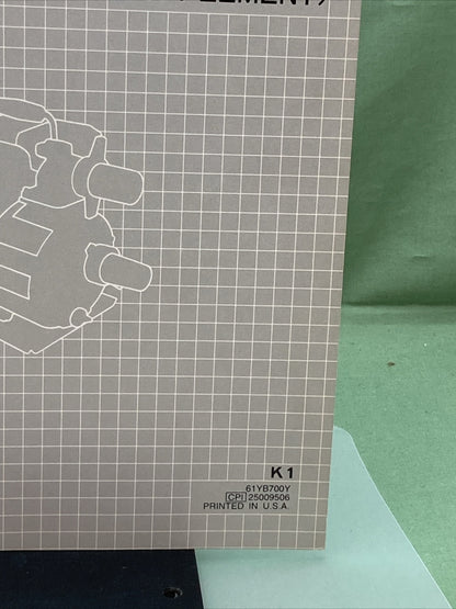 NEW GENUINE HONDA 61YB700Y WATER PUMP SHOP MANUAL SUPPLEMENT WH15X / WH20X