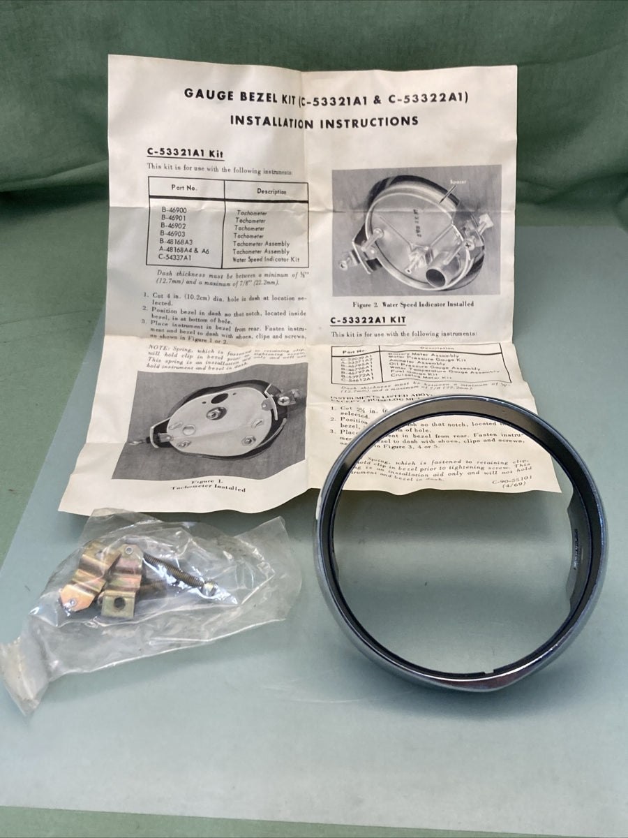 NEW GENUINE MERCURY QUICKSILVER 53321A1 GAUGE BEZEL KIT