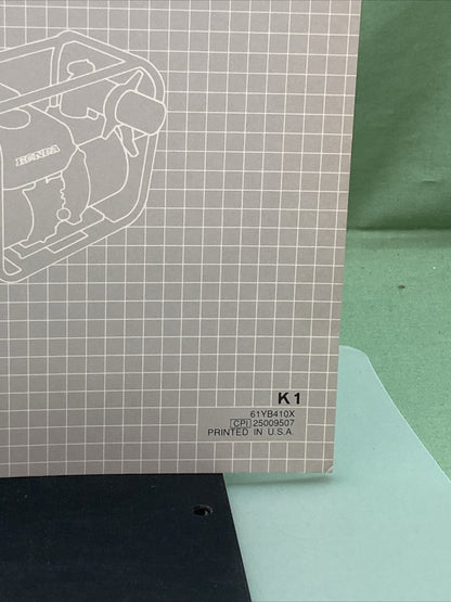 NEW GENUINE HONDA 61YB410X WATR PUMP SHOP MNUAL SUPLEMNT WB20X WB30X WD20X WD30X